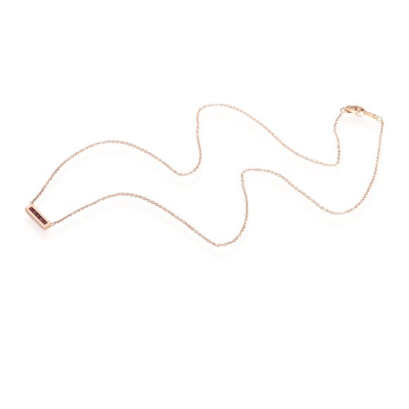 My Story The Echo 5 Princess Cut Ruby Bar Pendant 14K Rose Gold 0.25 Ctw. - Picture 2 of 3